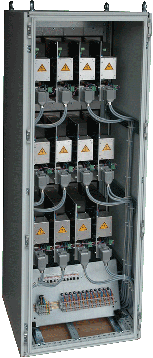 Foto eines Brennstoffzellen Schranks der aixcon PowerSystems GmbH