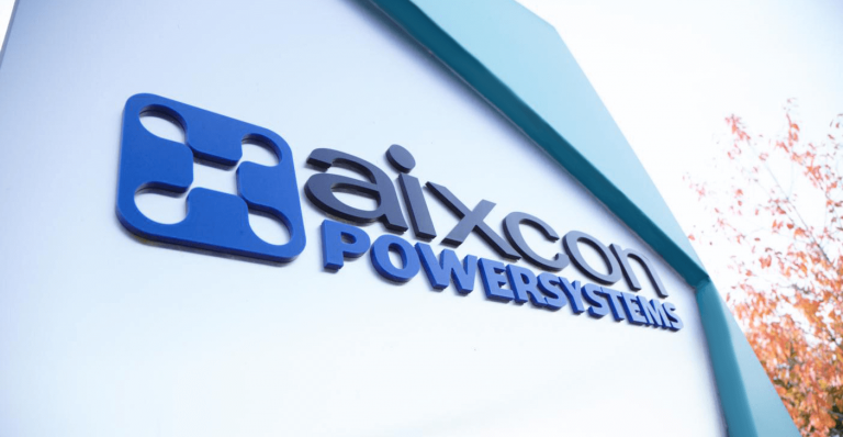Foto des aixcon PowerSystems Firmenschildes